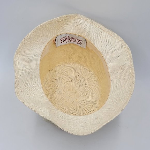 Christine Original Silk Flowers & Netting Vintage Hat - Picture 13 of 16